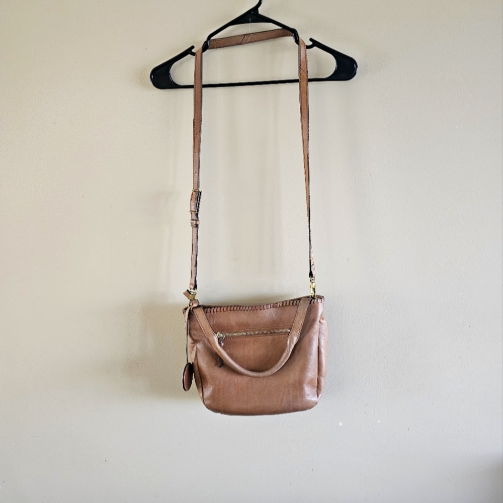 THE SAK COLLECTION BROWN LEATHER CROSSBODY